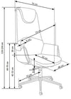 Scaun de birou directorial tapitat cu piele ecologica Calvine Maro, l73xA73xH120-130 cm (11)