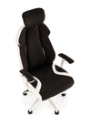 Scaun de birou directorial tapitat cu piele ecologica, Chrono Negru / Alb, l65xA70xH120-128 cm (5)