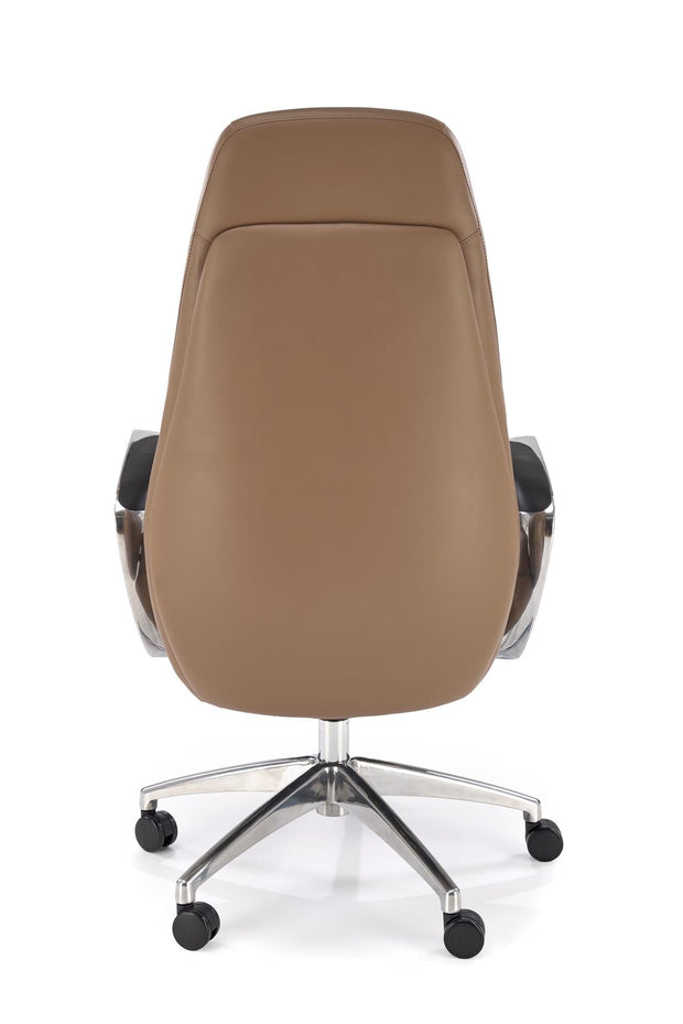 Scaun de birou directorial tapitat cu piele ecologica, Darwin Cappuccino, l66xA70xH120-126 cm (3)