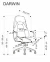 Scaun de birou directorial tapitat cu piele ecologica, Darwin Cappuccino, l66xA70xH120-126 cm (4)