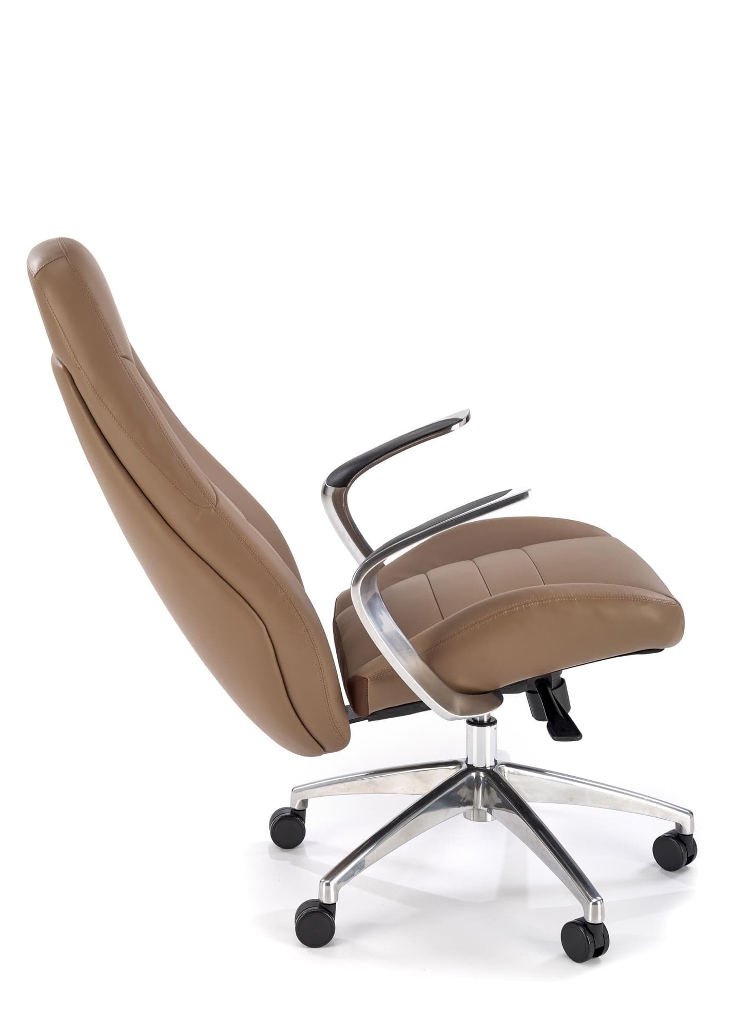 Scaun de birou directorial tapitat cu piele ecologica, Darwin Cappuccino, l66xA70xH120-126 cm (7)
