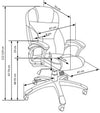 Scaun de birou directorial, tapitat cu piele ecologica Derron Gri, l67xA70xH112-119 cm (10)