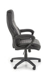 Scaun de birou directorial tapitat cu piele ecologica, Gandalf Negru / Gri, l65xA73xH113-120 cm (4)