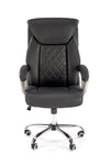 Scaun de birou directorial tapitat cu piele ecologica, Helder Negru, l66xA71xH113-120 cm (1)