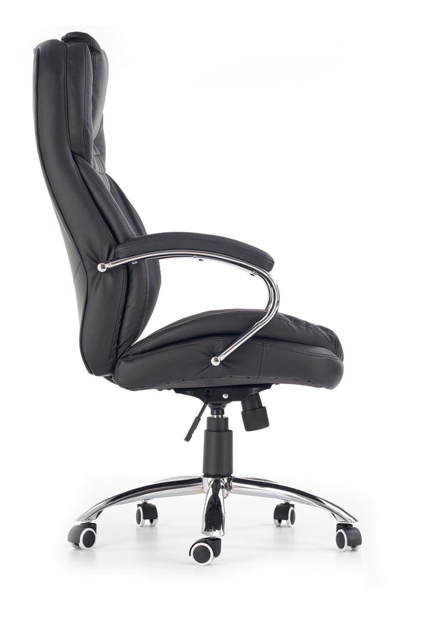 Scaun de birou directorial tapitat cu piele ecologica, King Negru, l67xA76xH116-124 cm (2)