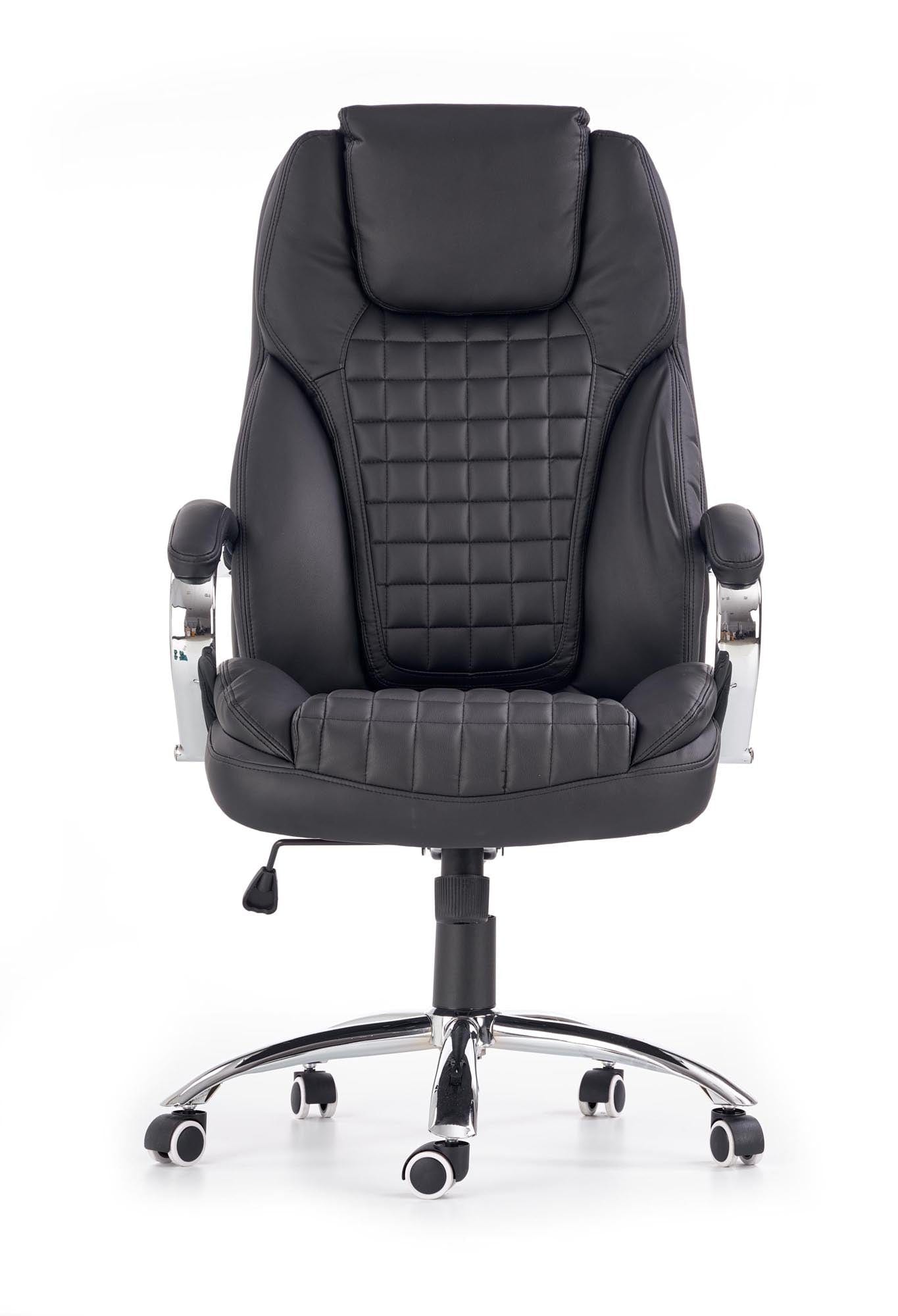 Scaun de birou directorial tapitat cu piele ecologica, King Negru, l67xA76xH116-124 cm (4)