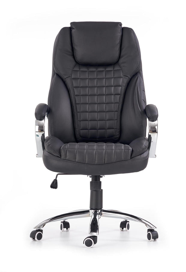 Scaun de birou directorial tapitat cu piele ecologica, King Negru, l67xA76xH116-124 cm (4)