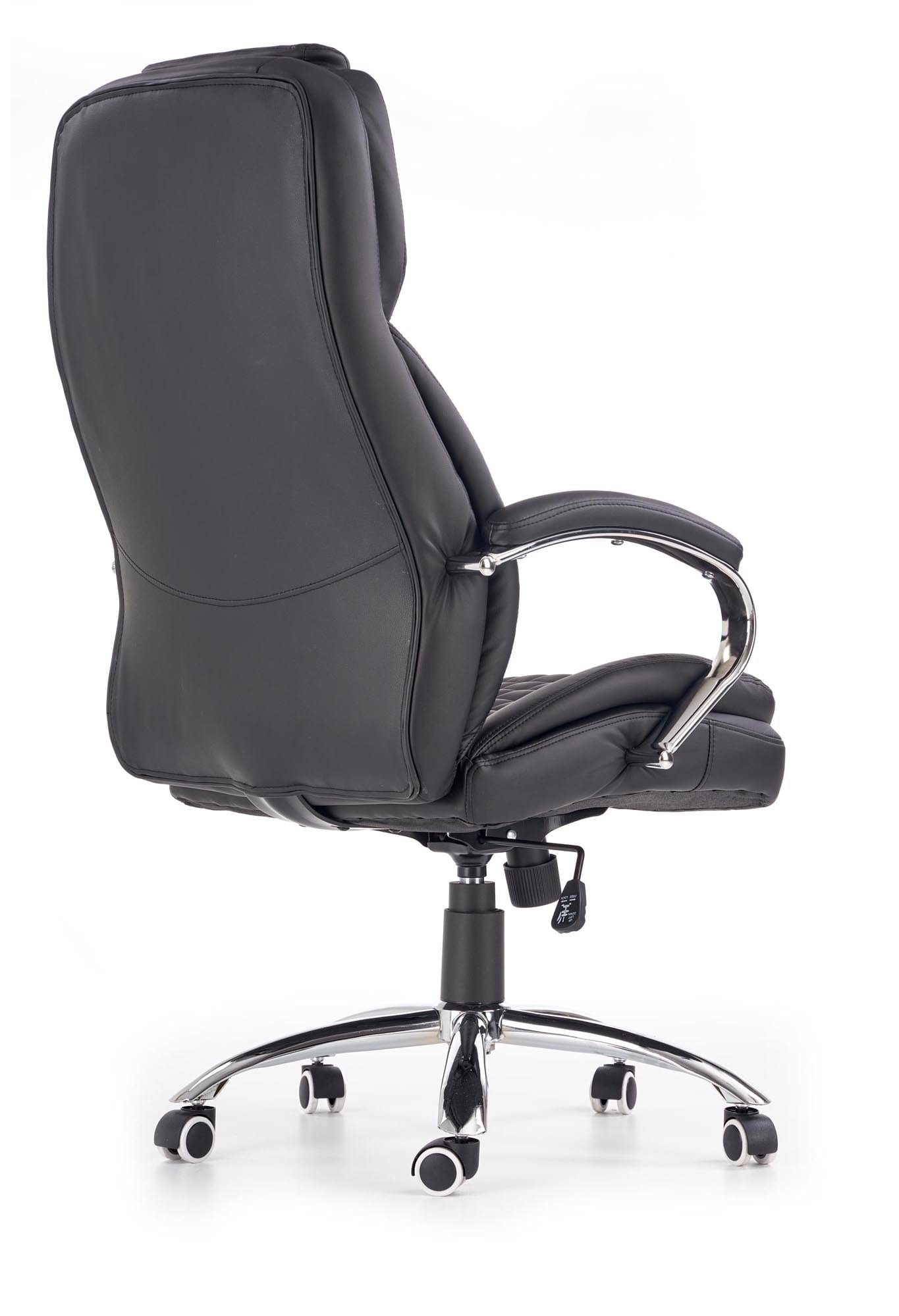 Scaun de birou directorial tapitat cu piele ecologica, King Negru, l67xA76xH116-124 cm (7)