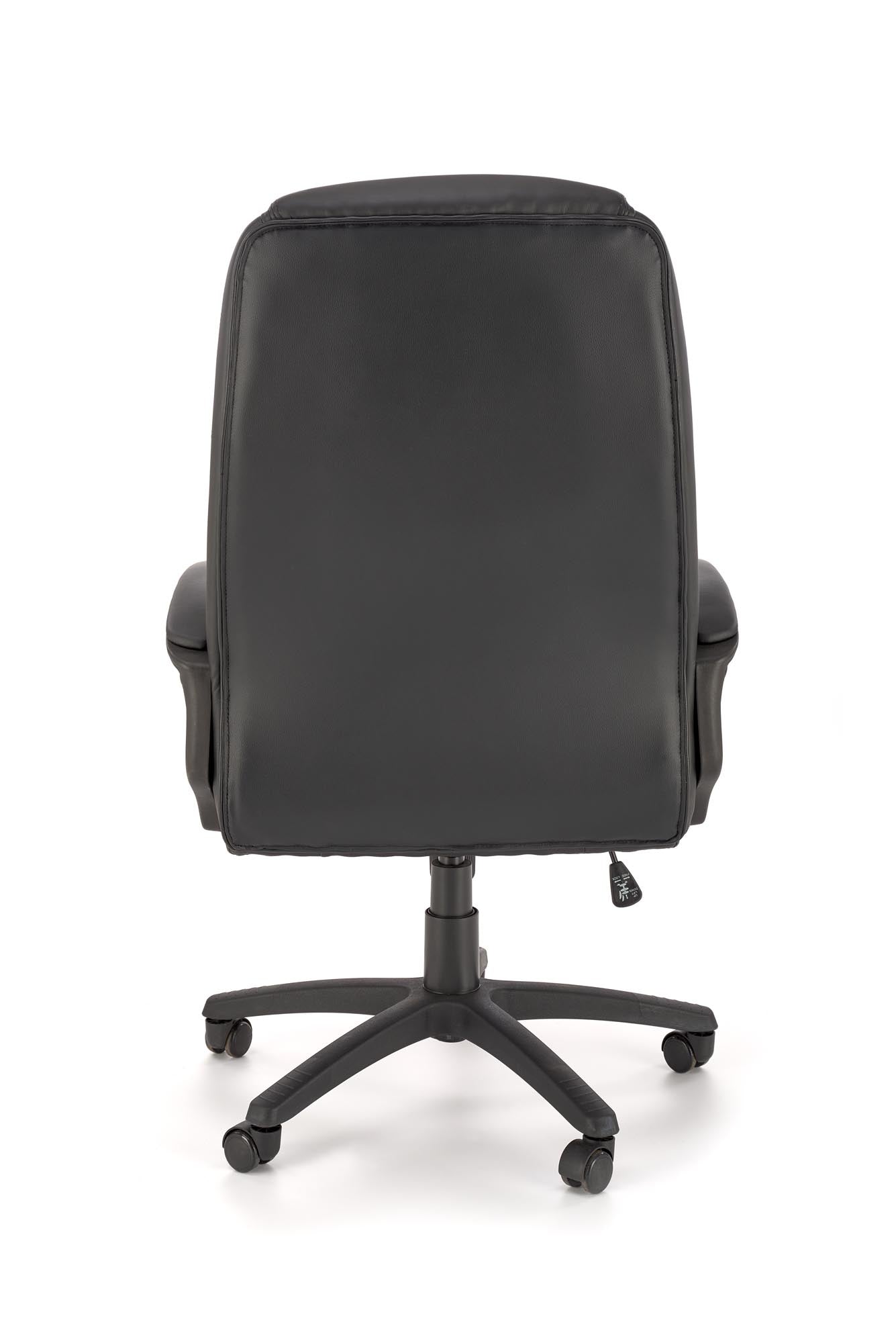 Scaun de birou directorial tapitat cu piele ecologica, Mario Negru, l67xA75xH114-124 cm (1)