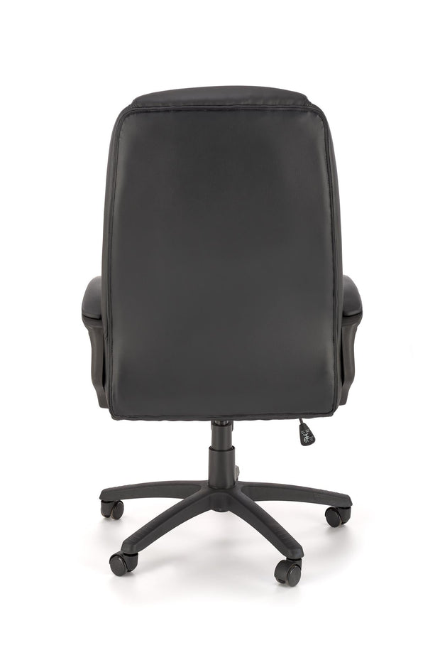 Scaun de birou directorial tapitat cu piele ecologica, Mario Negru, l67xA75xH114-124 cm (1)