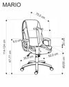 Scaun de birou directorial tapitat cu piele ecologica, Mario Negru, l67xA75xH114-124 cm (2)