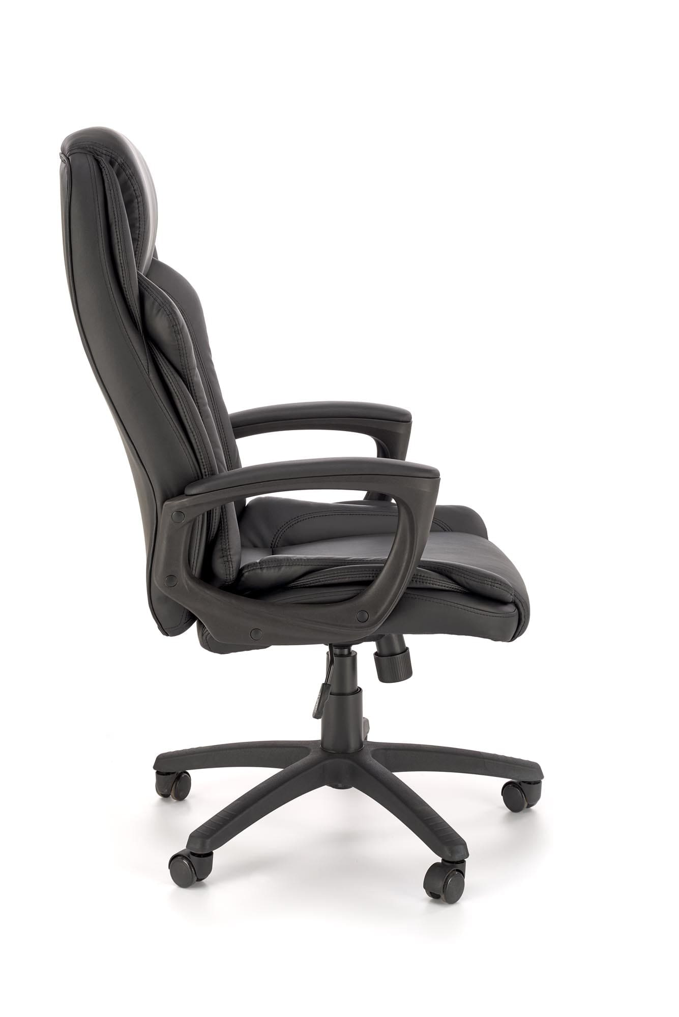 Scaun de birou directorial tapitat cu piele ecologica, Mario Negru, l67xA75xH114-124 cm (3)