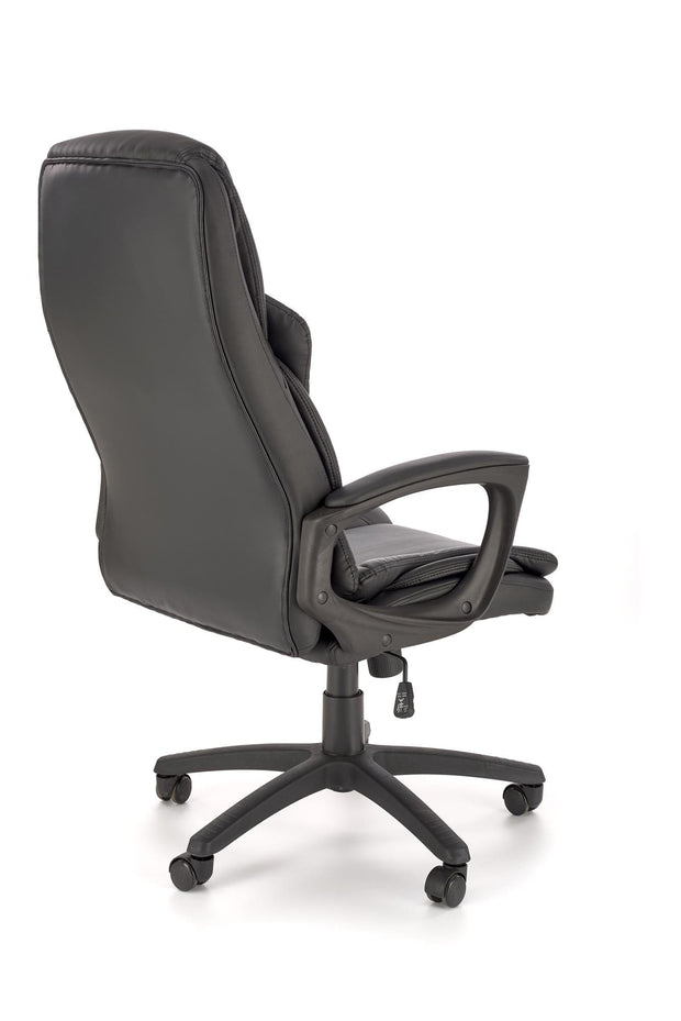 Scaun de birou directorial tapitat cu piele ecologica, Mario Negru, l67xA75xH114-124 cm (4)