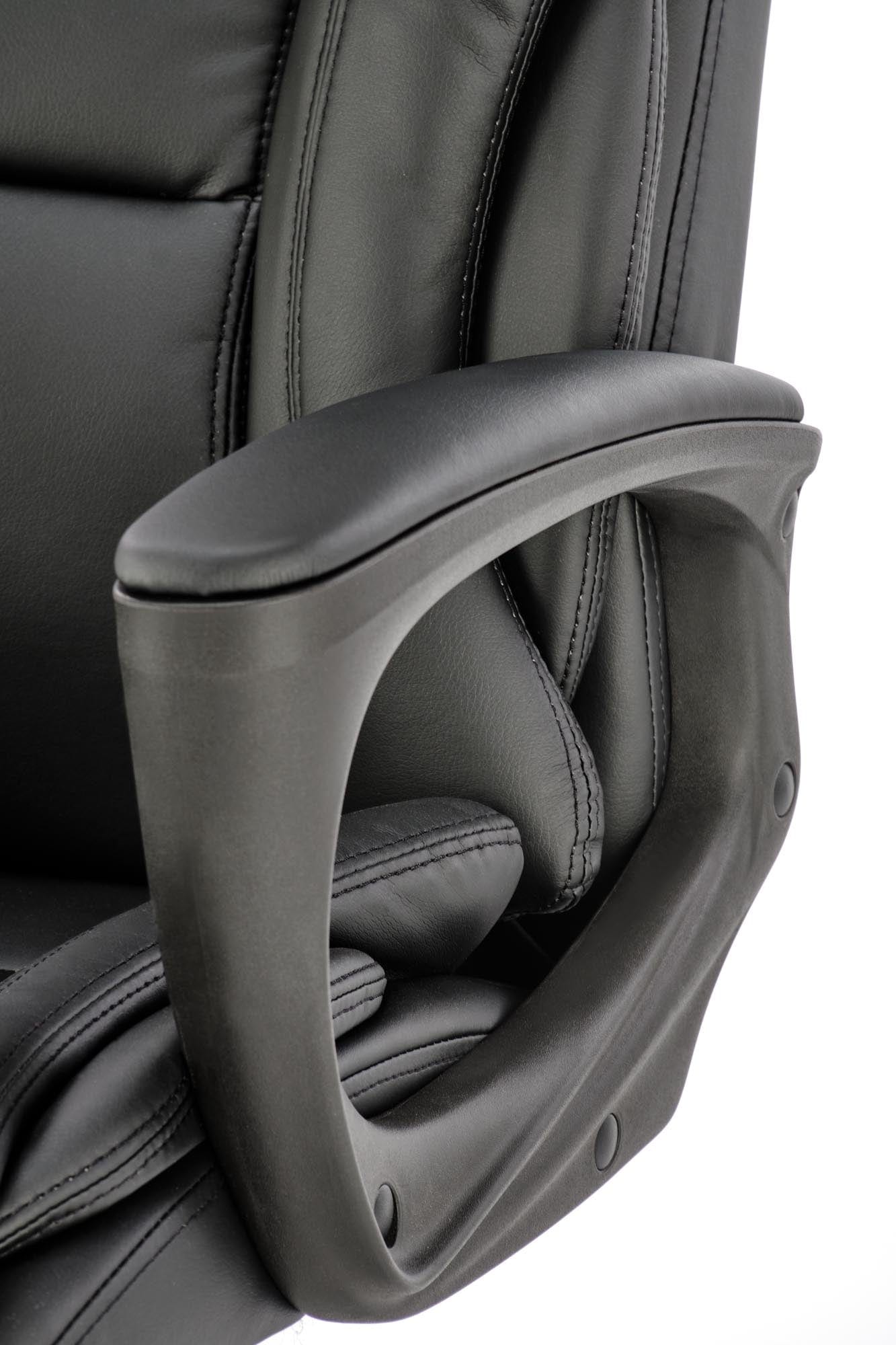 Scaun de birou directorial tapitat cu piele ecologica, Mario Negru, l67xA75xH114-124 cm (6)