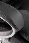 Halmar Scaun de birou directorial tapitat cu piele ecologica Persius Negru, l66xA72xH114-124 cm