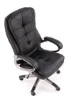 Scaun de birou directorial tapitat cu piele ecologica Persius Negru, l66xA72xH114-124 cm (1)