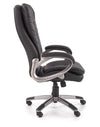 Scaun de birou directorial tapitat cu piele ecologica Persius Negru, l66xA72xH114-124 cm (4)