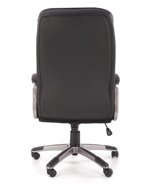 Scaun de birou directorial tapitat cu piele ecologica Persius Negru, l66xA72xH114-124 cm (5)