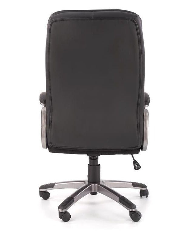 Scaun de birou directorial tapitat cu piele ecologica Persius Negru, l66xA72xH114-124 cm (5)