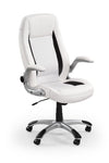 Scaun de birou directorial tapitat cu piele ecologica, Saverio Alb, l67xA65xH112-120 cm