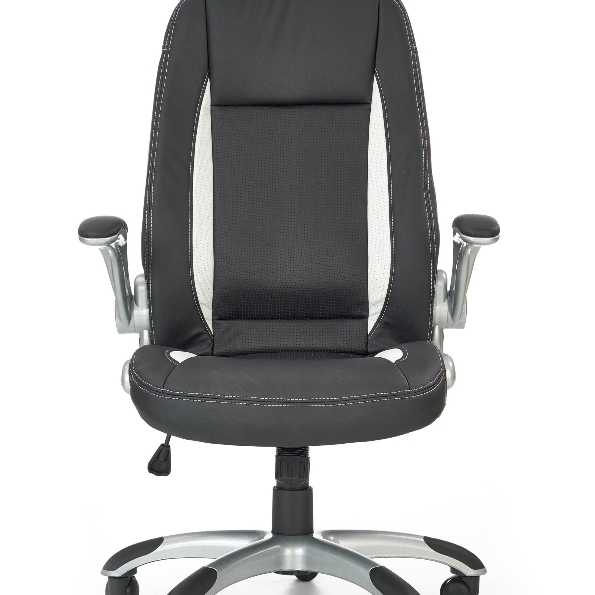 Halmar Scaun de birou directorial tapitat cu piele ecologica, Saverio Negru, l67xA65xH112-120 cm