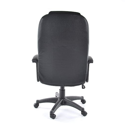Scaun de birou directorial tapitat cu piele ecologica si stofa Qwin-019 Negru, l61xA50xH112-122 cm (5)
