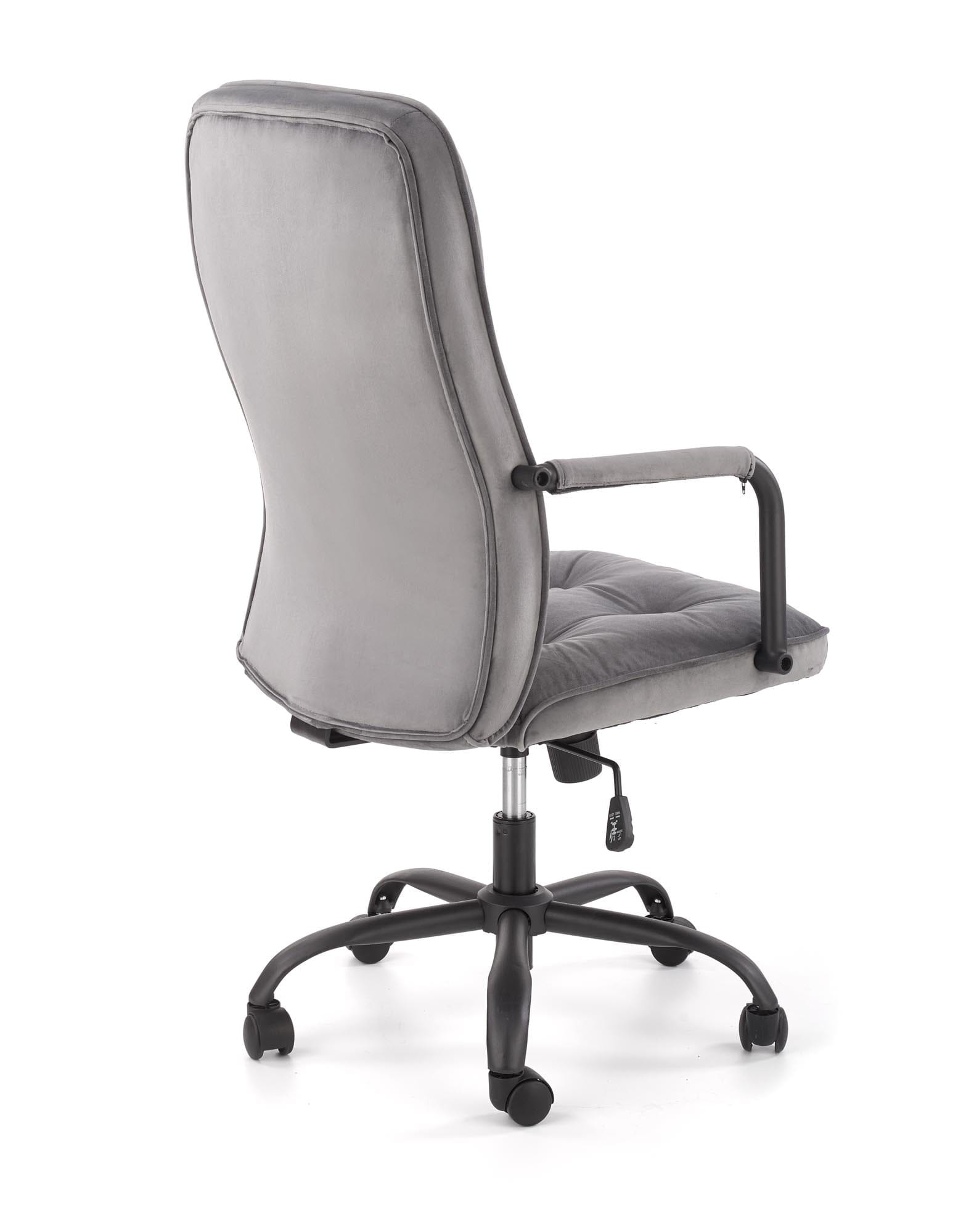 Scaun de birou directorial tapitat cu stofa, Colide Gri, l62xA62xH102-110 cm (3)