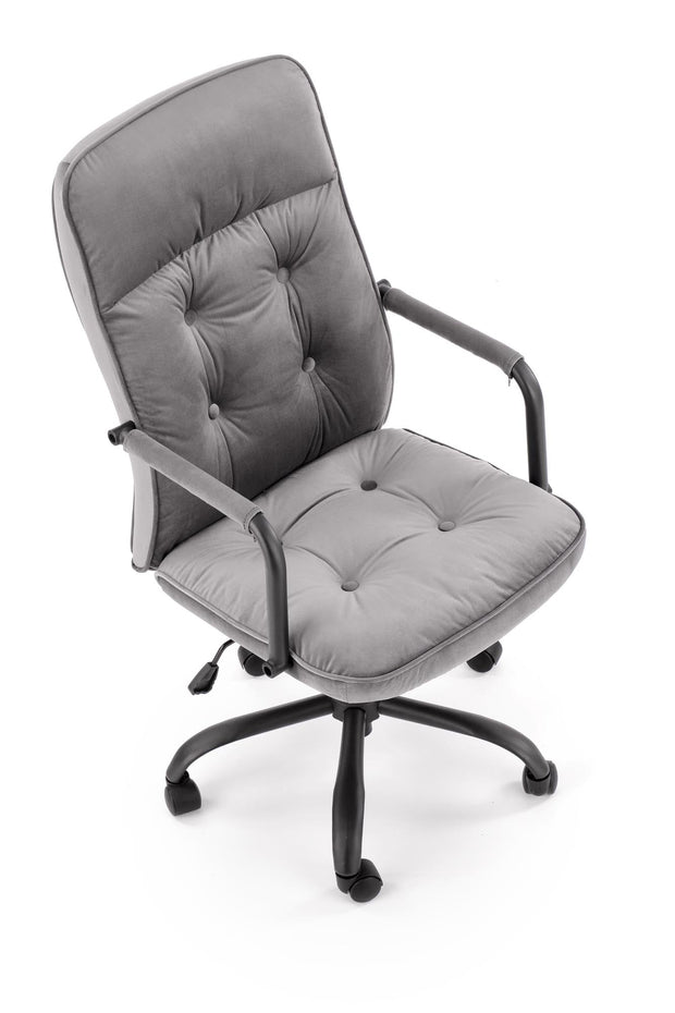 Halmar Scaun de birou directorial tapitat cu stofa, Colide Gri, l62xA62xH102-110 cm