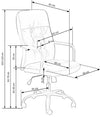 Halmar Scaun de birou directorial tapitat cu stofa, Colide Gri, l62xA62xH102-110 cm