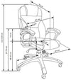 Scaun de birou directorial, tapitat cu stofa Derron 2 Gri Inchis, l67xA70xH112-119 cm (1)