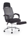 Scaun de birou directorial tapitat cu stofa Freed Negru / Gri, l61xA60xH116-123 cm