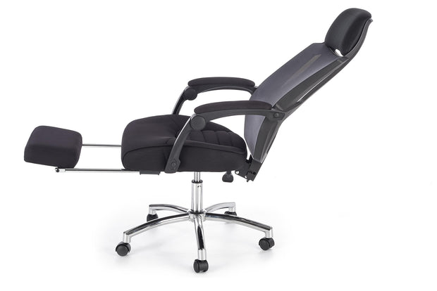 Scaun de birou directorial tapitat cu stofa Freed Negru / Gri, l61xA60xH116-123 cm (5)