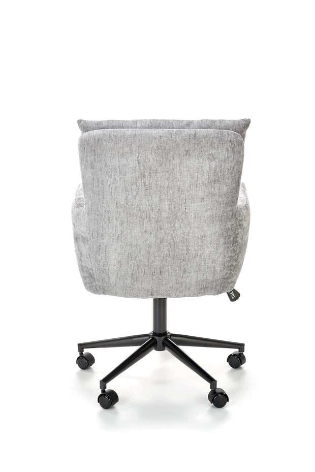 Halmar Scaun de birou ergonomic tapitat cu stofa, Florante Gri Deschis / Negru, l59xA70xH92-102 cm