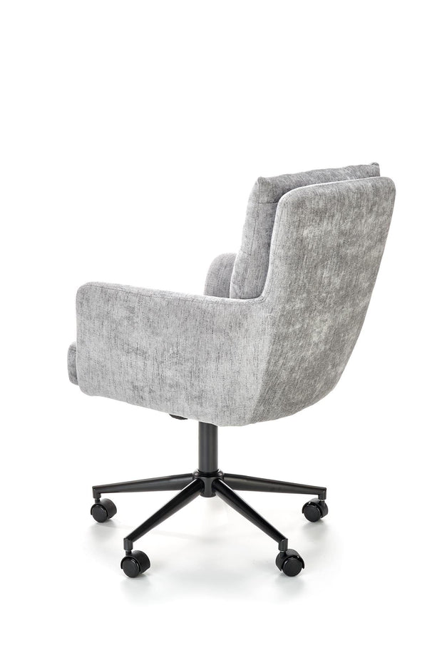 Halmar Scaun de birou ergonomic tapitat cu stofa, Florante Gri Deschis / Negru, l59xA70xH92-102 cm