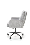 Halmar Scaun de birou ergonomic tapitat cu stofa, Florante Gri Deschis / Negru, l59xA70xH92-102 cm