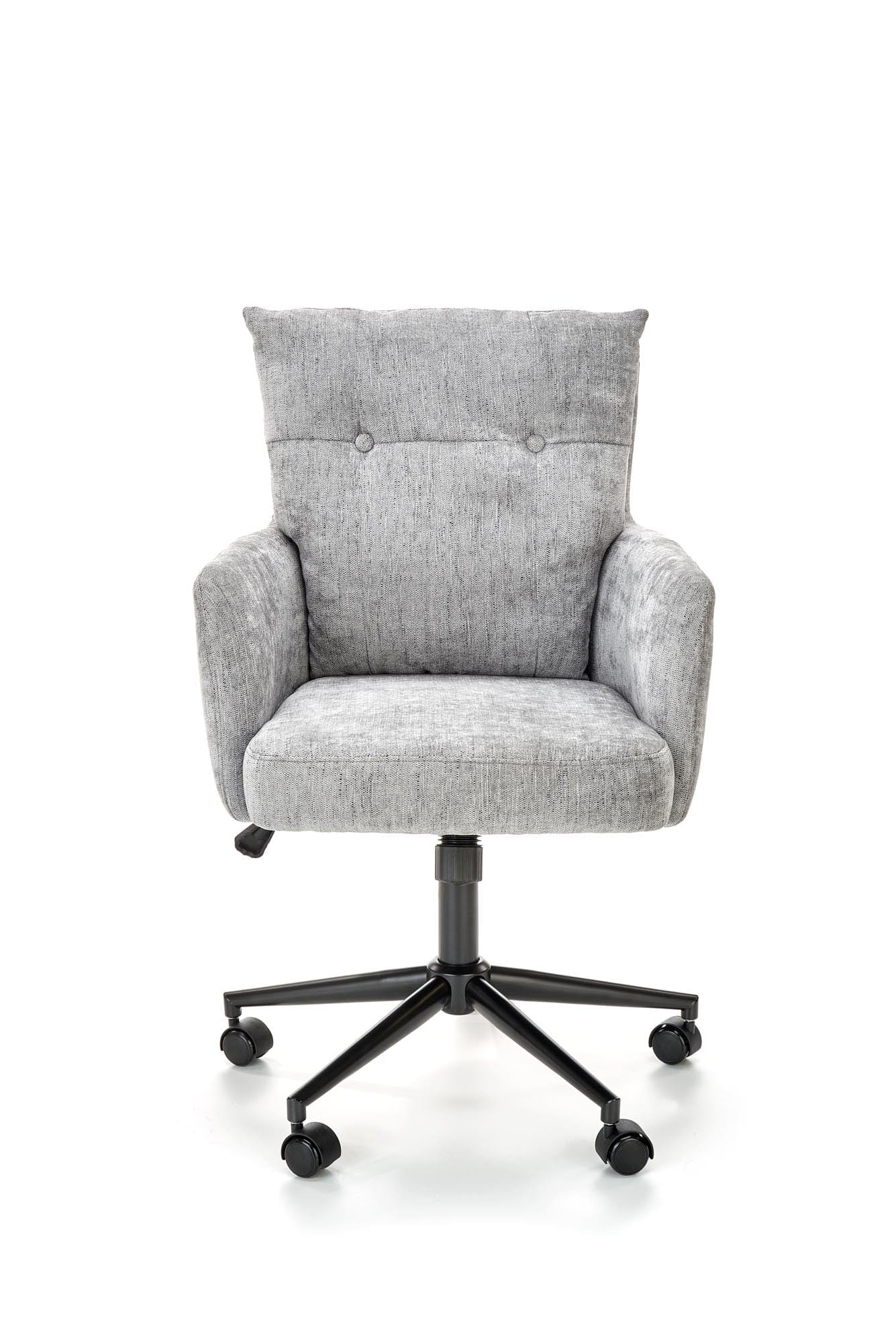 Halmar Scaun de birou ergonomic tapitat cu stofa, Florante Gri Deschis / Negru, l59xA70xH92-102 cm