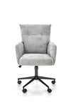 Halmar Scaun de birou ergonomic tapitat cu stofa, Florante Gri Deschis / Negru, l59xA70xH92-102 cm