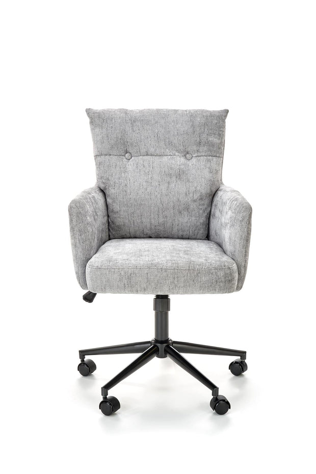 Halmar Scaun de birou ergonomic tapitat cu stofa, Florante Gri Deschis / Negru, l59xA70xH92-102 cm