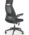 Scaun de birou ergonomic tapitat cu stofa, Suzana Negru / Gri, l58xA62xH116-124 cm (1)
