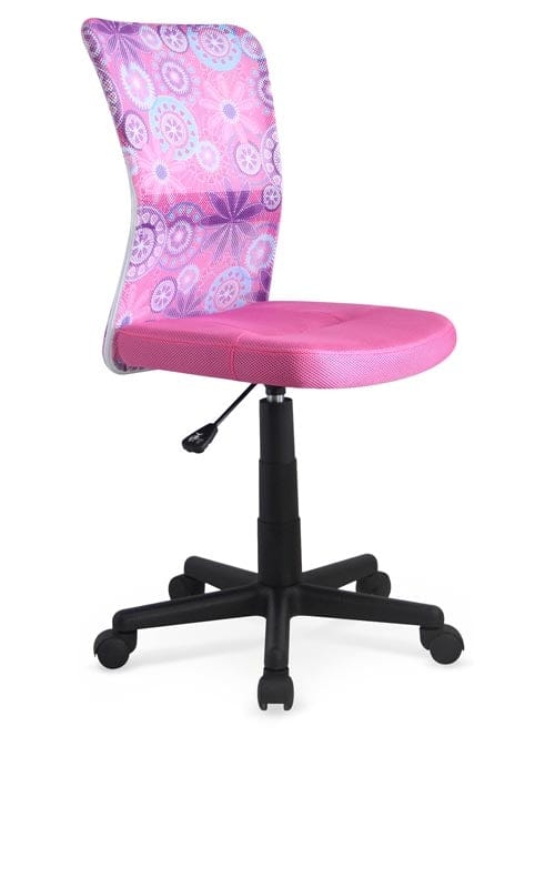 Halmar Scaun de birou pentru copii tapitat cu stofa, Dewi Roz, l48xA56xH86-98 cm