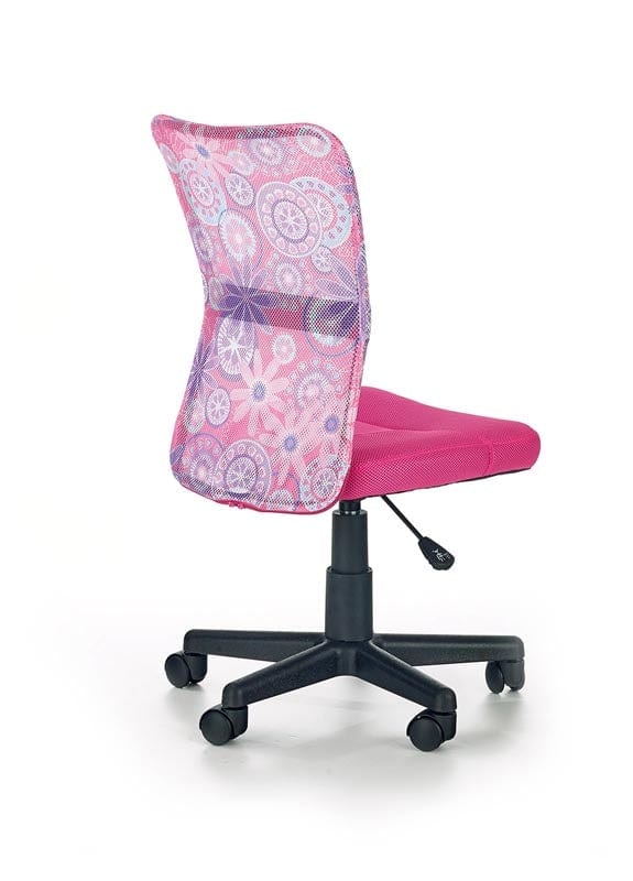 Halmar Scaun de birou pentru copii tapitat cu stofa, Dewi Roz, l48xA56xH86-98 cm