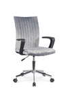 Scaun de birou pentru copii, tapitat cu stofa Doniel Gri inchis, l55xA58xH88-98 cm
