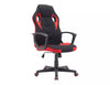Scaun de birou tapitat cu stofa, Dakar Negru / Rosu, l63xA48xH106 cm