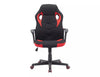 Scaun de birou tapitat cu stofa, Dakar Negru / Rosu, l63xA48xH106 cm (1)
