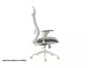Scaun de birou tapitat cu stofa, Ergon Gri, l64xA49-54xH112 cm (2)