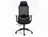 Scaun de birou tapitat cu stofa, Ergon Negru, l64xA49-54xH112 cm (1)