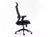 Scaun de birou tapitat cu stofa, Ergon Negru, l64xA49-54xH112 cm (2)