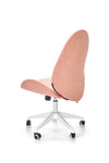 Halmar Scaun de birou tapitat cu stofa Fabrizio Roz / Alb, l54xA58xH101-111 cm