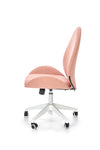 Halmar Scaun de birou tapitat cu stofa Fabrizio Roz / Alb, l54xA58xH101-111 cm