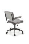 Scaun de birou tapitat cu stofa, Fidel Velvet Gri, l62xA56xH81-91 cm (2)